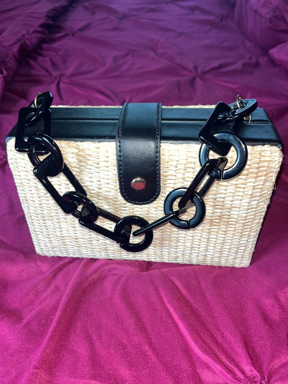 Raffia Clutch